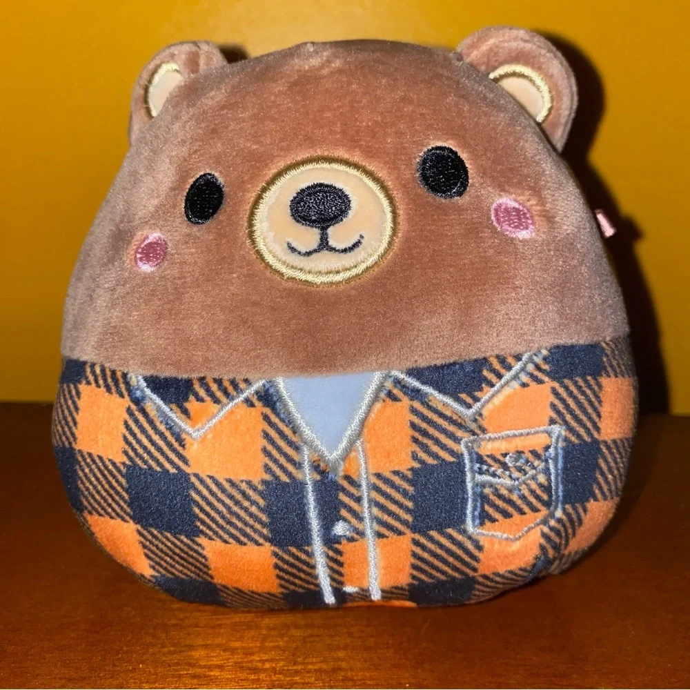 Omar the Bear in Plaid Shirt Squishmallow 5" - Picture 2 of 7